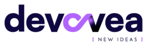 devovea logo com tagline escuro